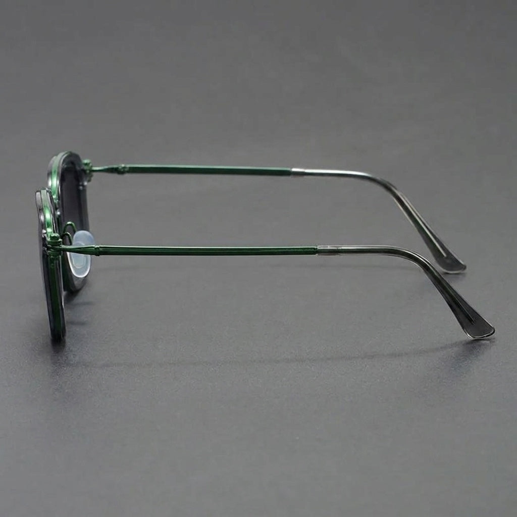 Catania Metal Sunglasses — Green, side profile