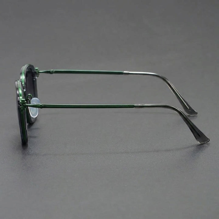 Catania Metal Sunglasses — Green, side profile
