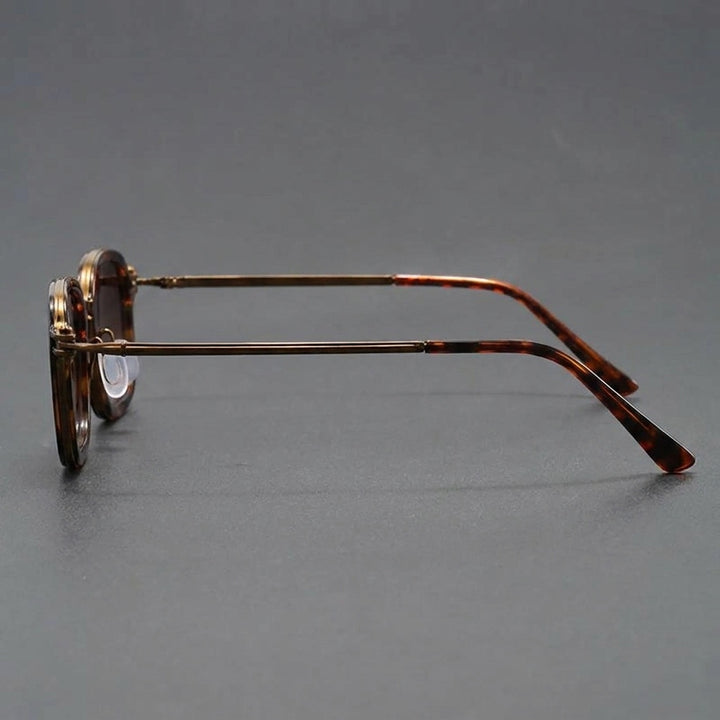 Catania Metal Sunglasses — Leopard, side profile