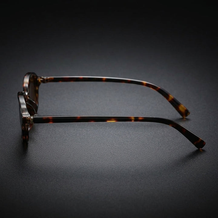 Alba Rectangle Sunglasses — Tortoise, side profile
