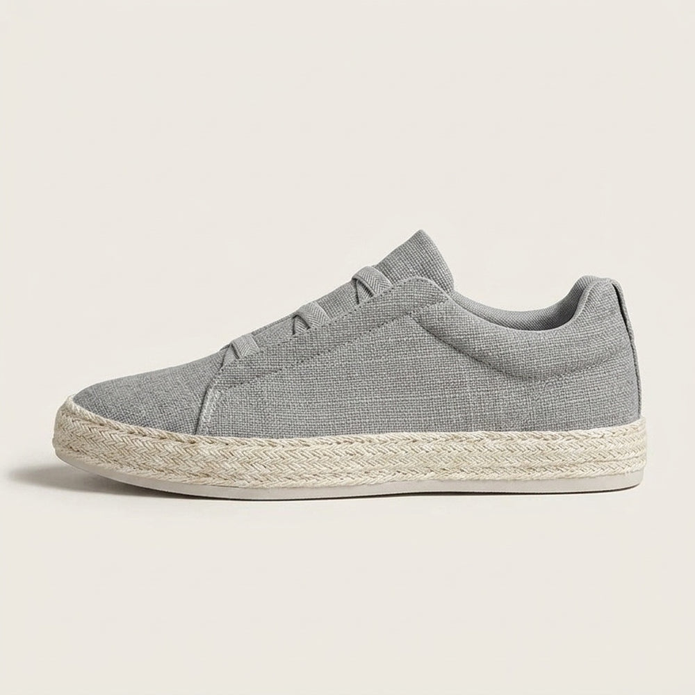 Elba Espadrille Sneakers — Grey, side profile