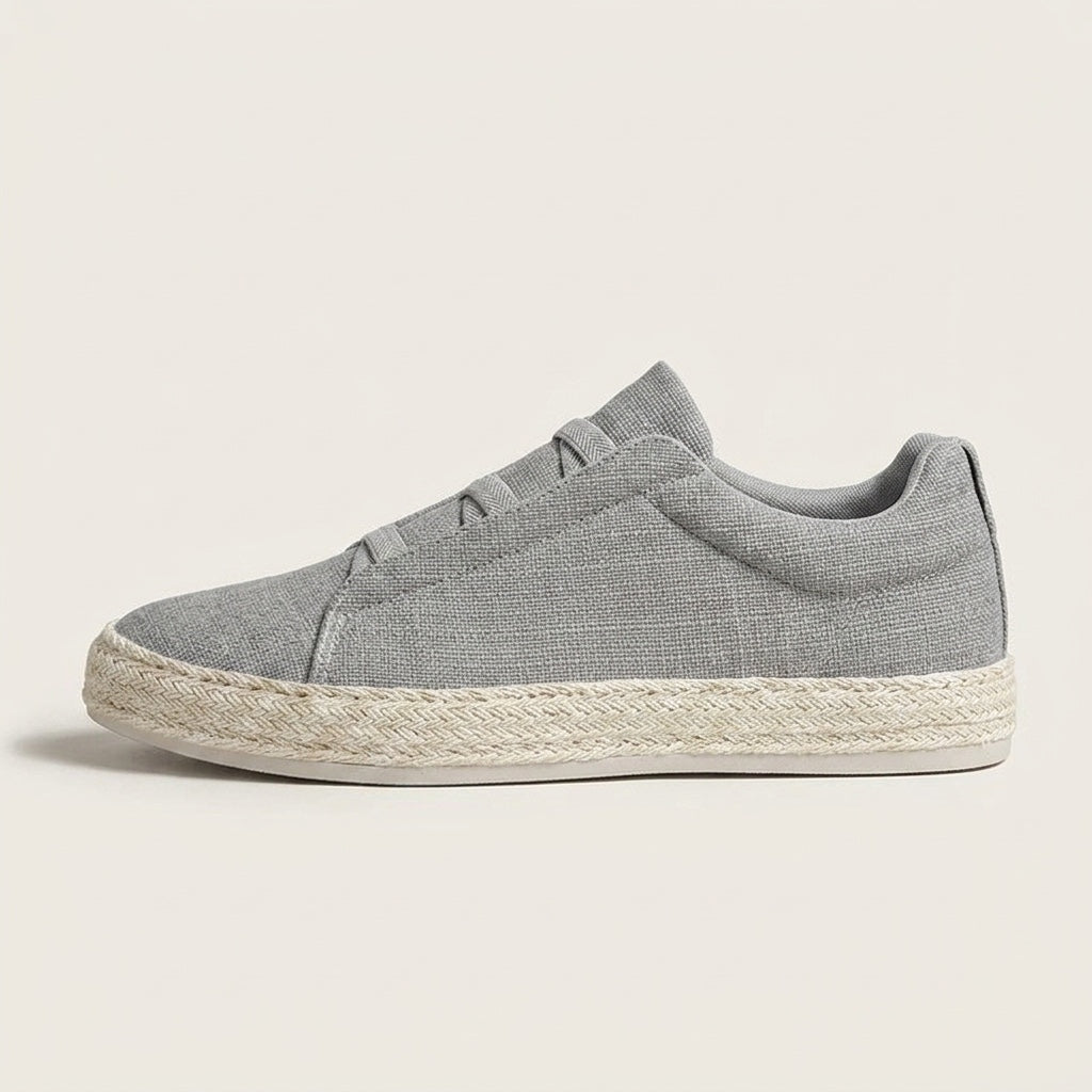 Elba Espadrille Sneakers — Grey, side profile