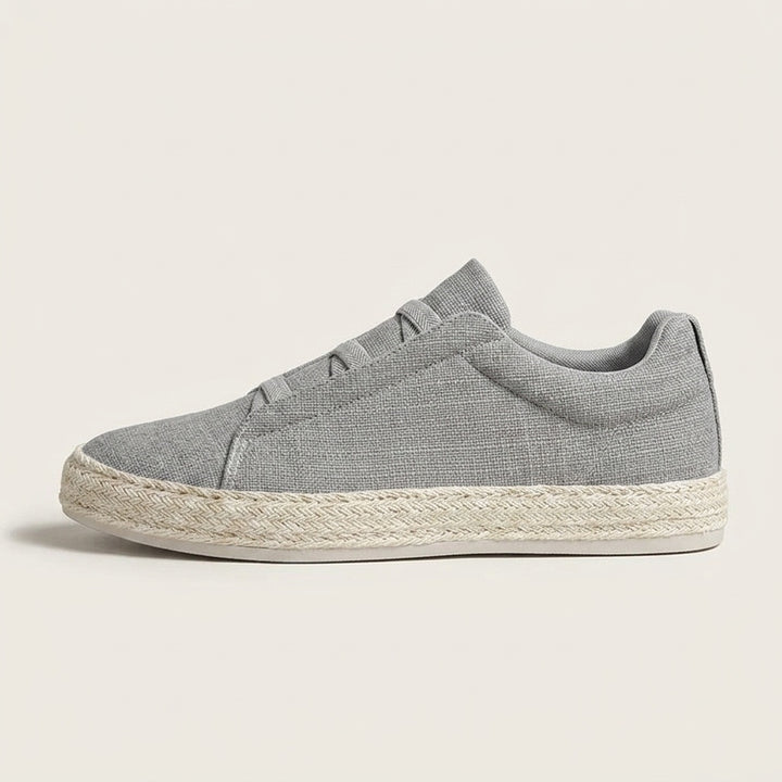 Elba Espadrille Sneakers — Grey, side profile