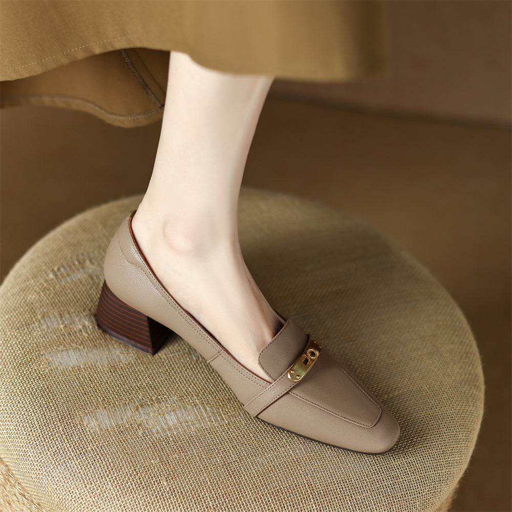 Marcella Genuine Leather Heels