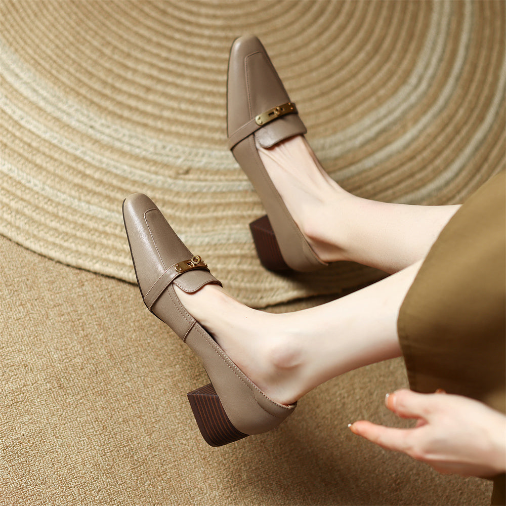 Marcella Genuine Leather Heels