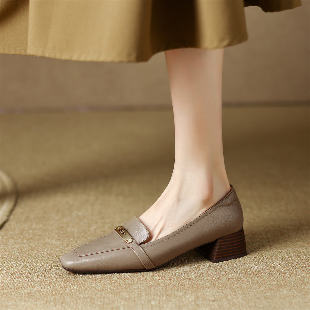 Marcella Genuine Leather Heels