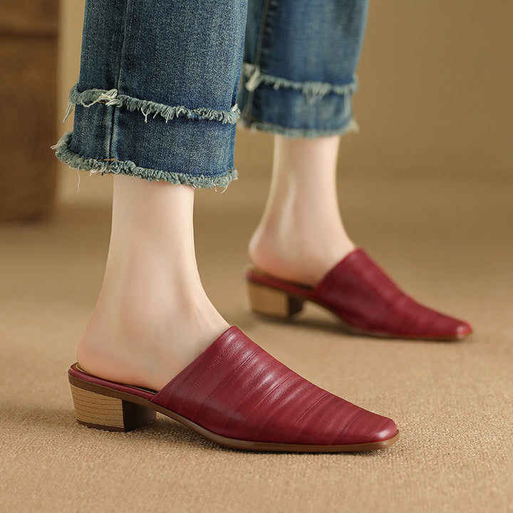 Melrose Genuine Leather Mules