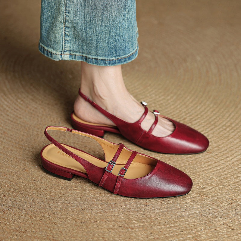 Paris Leather Flats