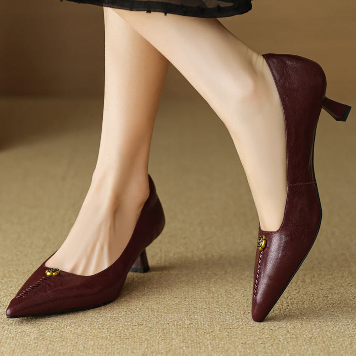 Mila Hart Leather Heels