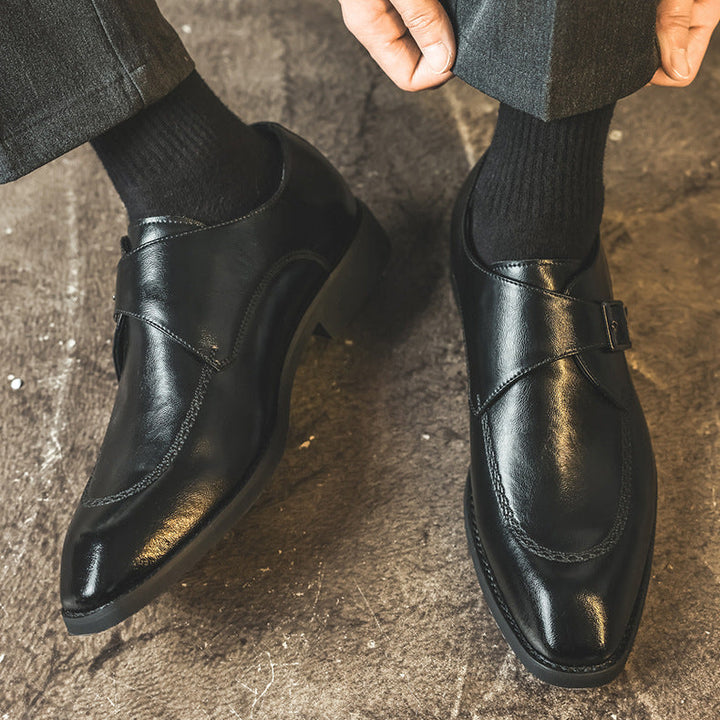 Vicenza Leather Monk Strap Loafers