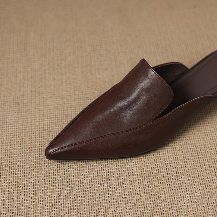 Nadia Genuine Leather Mules