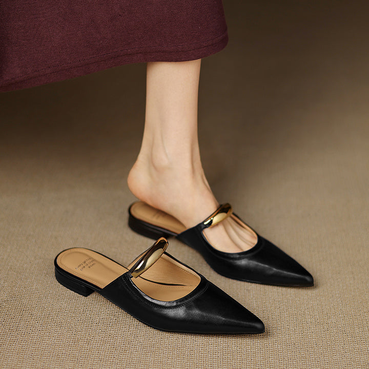 Paros Genuine Leather Mules