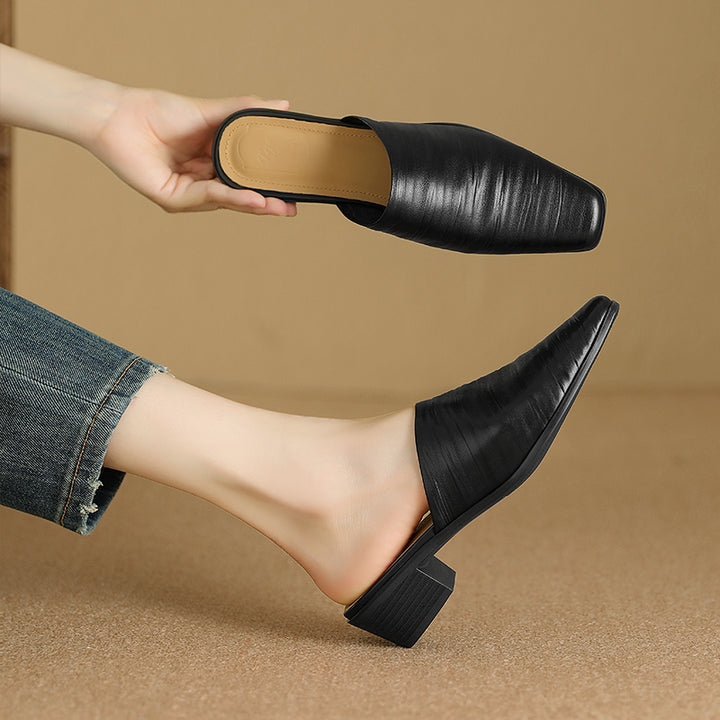 Melrose Genuine Leather Mules