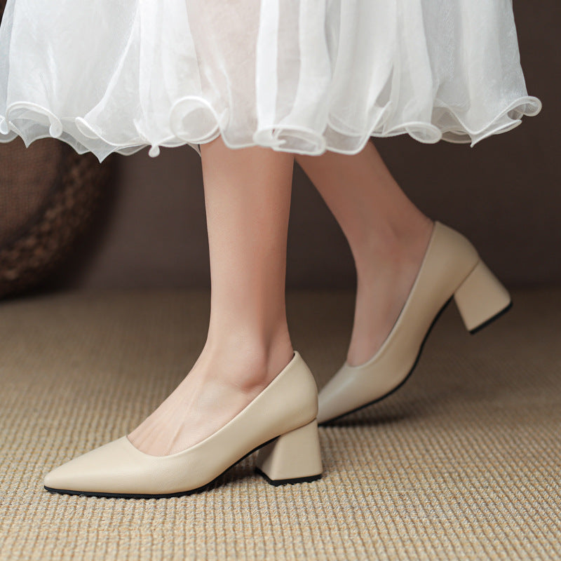 Madeline Leather Heels