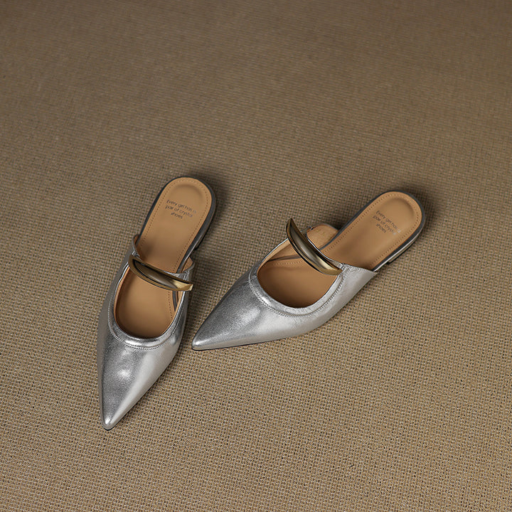 Paros Genuine Leather Mules
