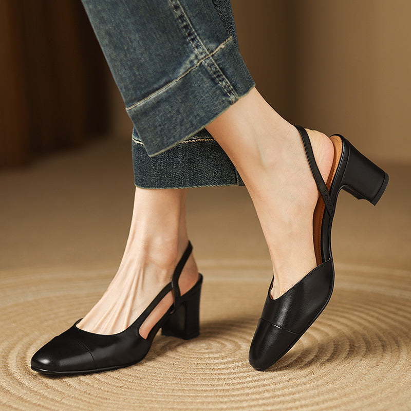 Capri Leather Heels