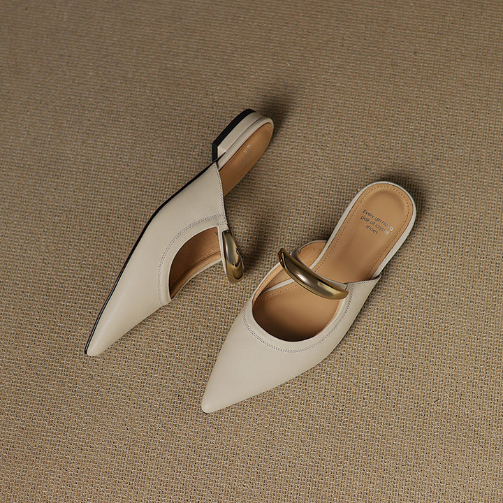 Paros Genuine Leather Mules