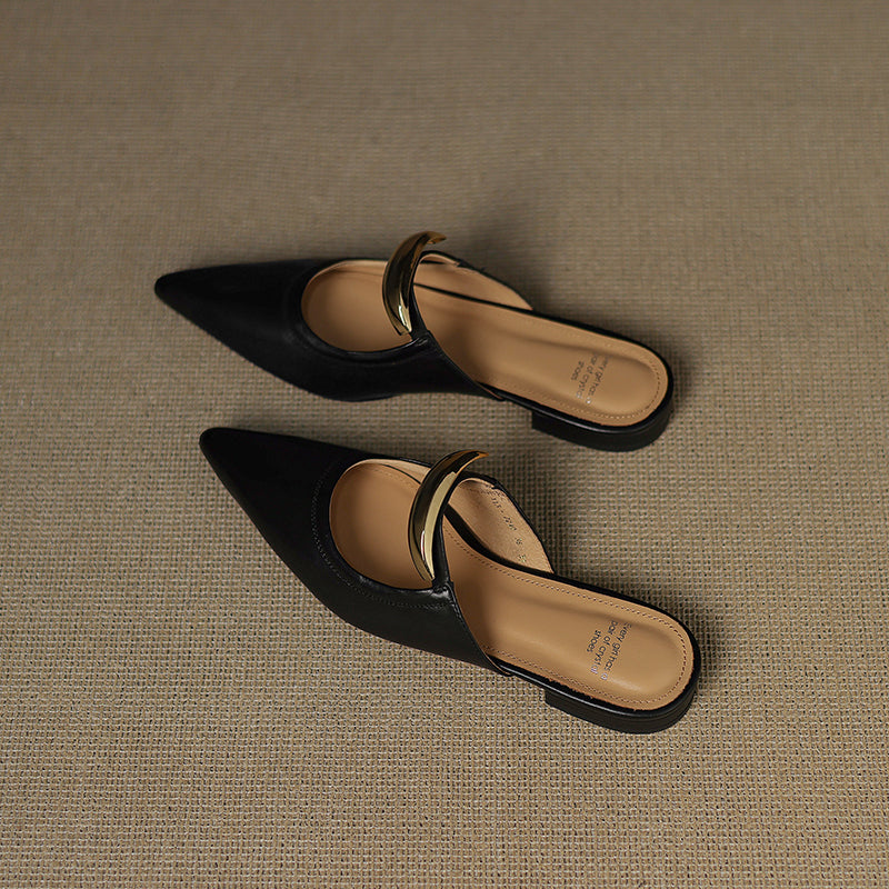 Paros Genuine Leather Mules