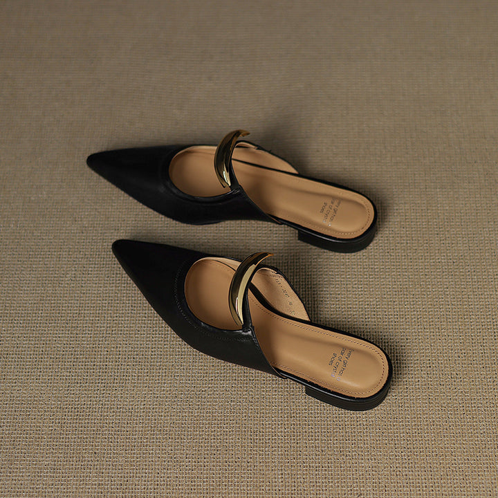 Paros Genuine Leather Mules