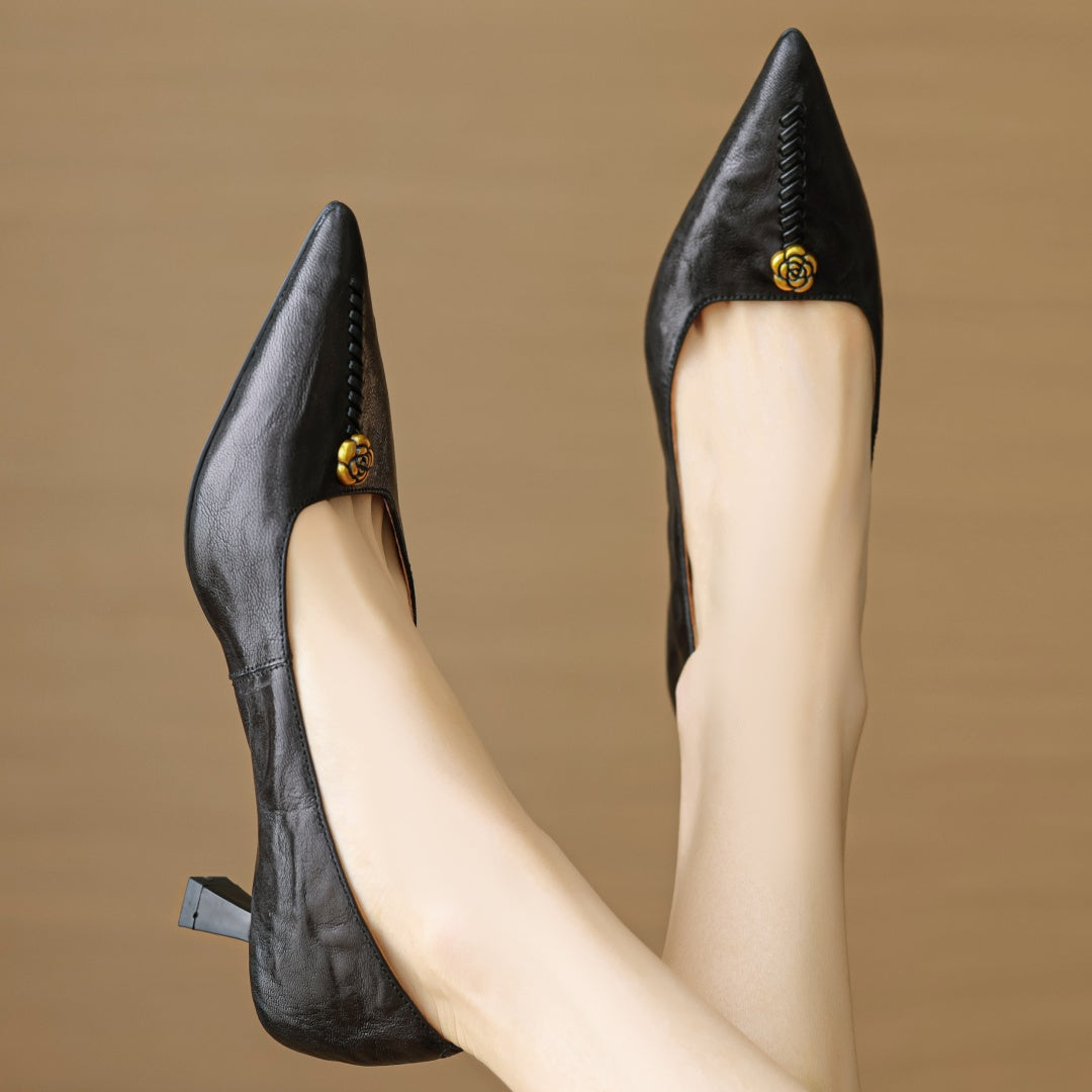 Mila Hart Leather Heels