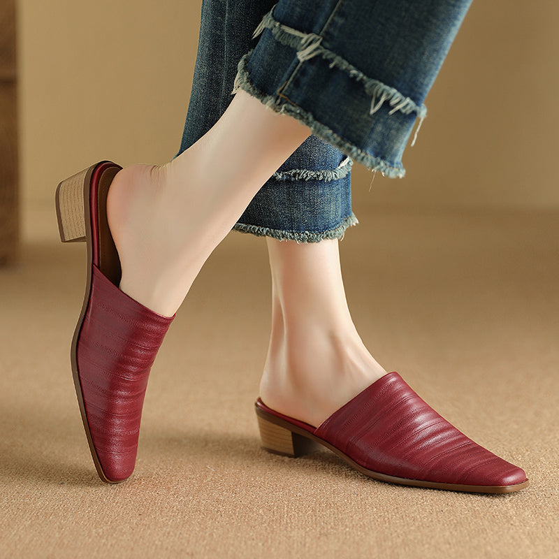 Melrose Genuine Leather Mules