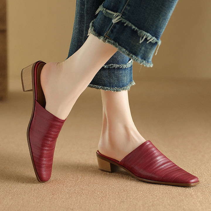 Melrose Genuine Leather Mules
