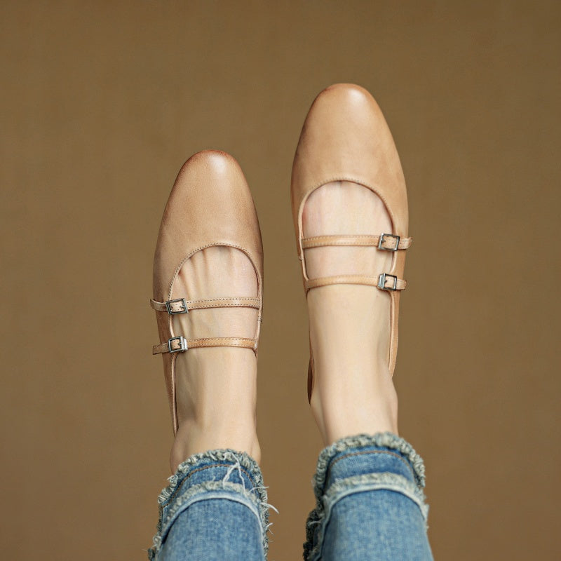 Paris Leather Flats