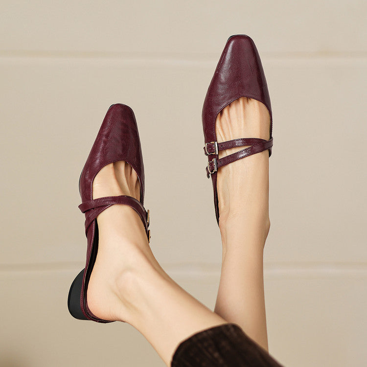 Renelle Genuine Leather Mules