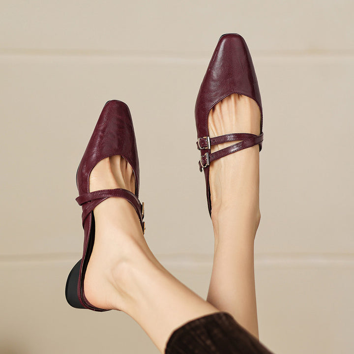 Renelle Genuine Leather Mules