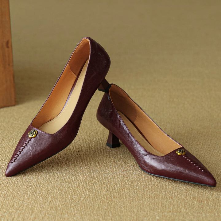 Mila Hart Leather Heels