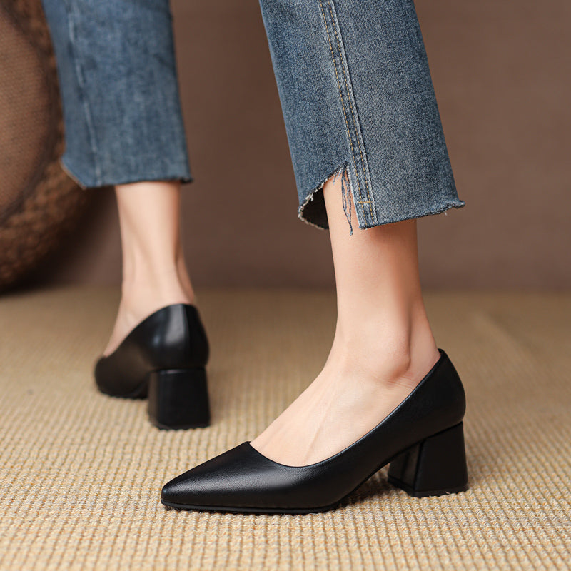 Madeline Leather Heels