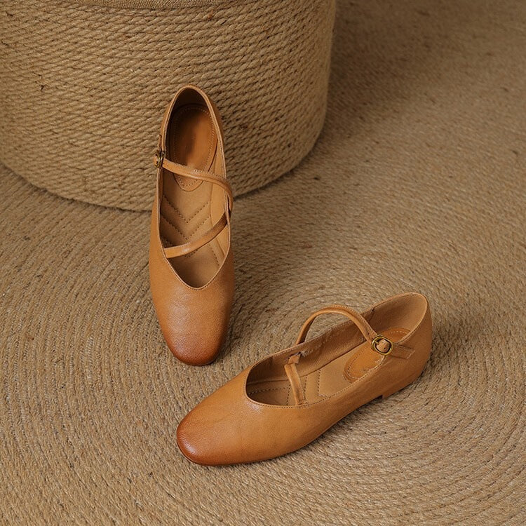 Aria Leather Flats