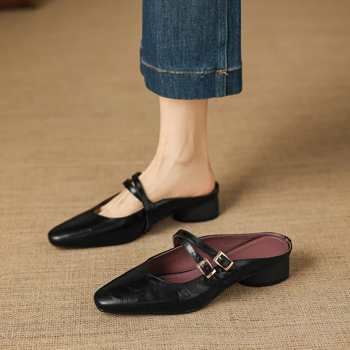 Renelle Genuine Leather Mules