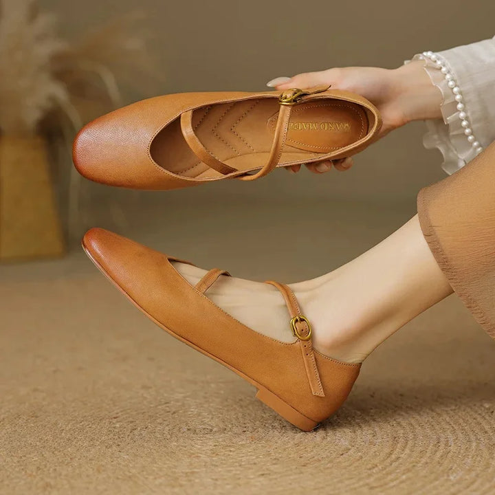 Aria Leather Flats