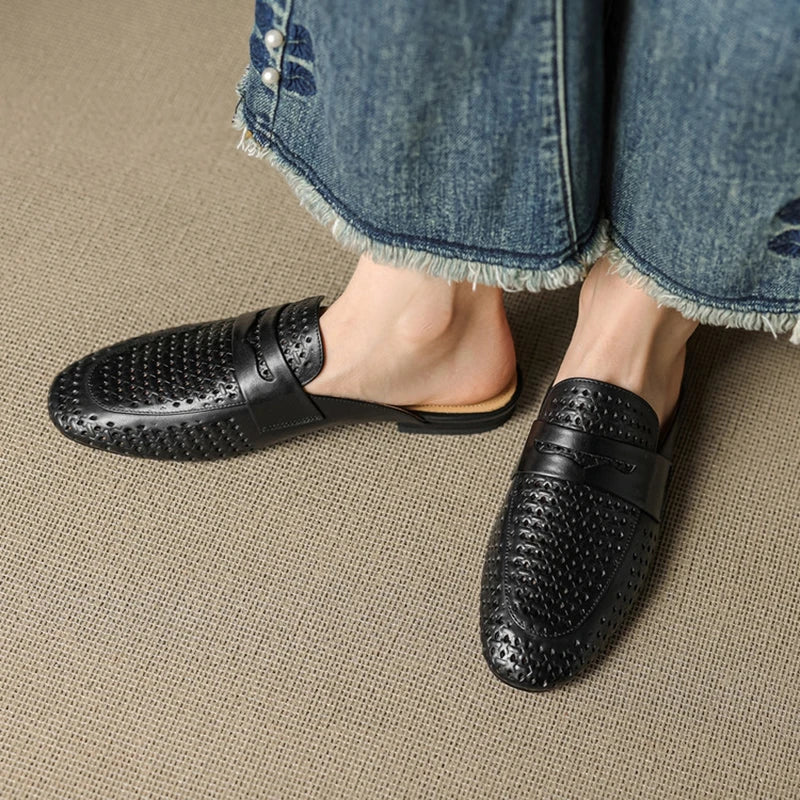 Lindos Leather Mules