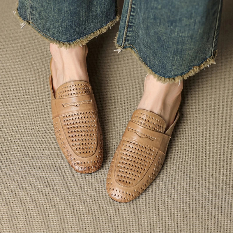 Lindos Leather Mules