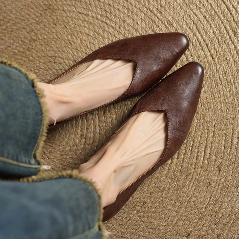 Alis Genuine Leather Flats