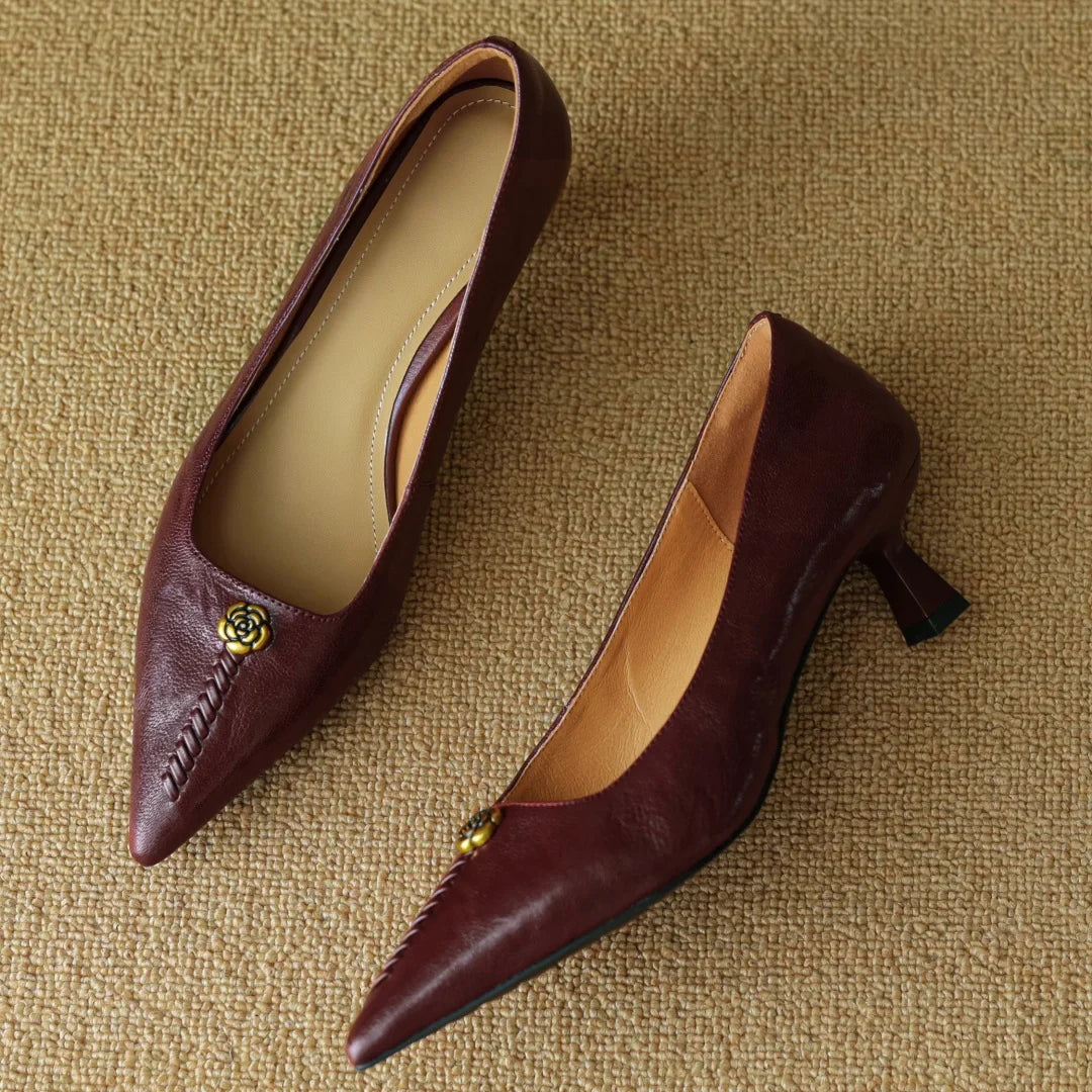 Mila Hart Leather Heels