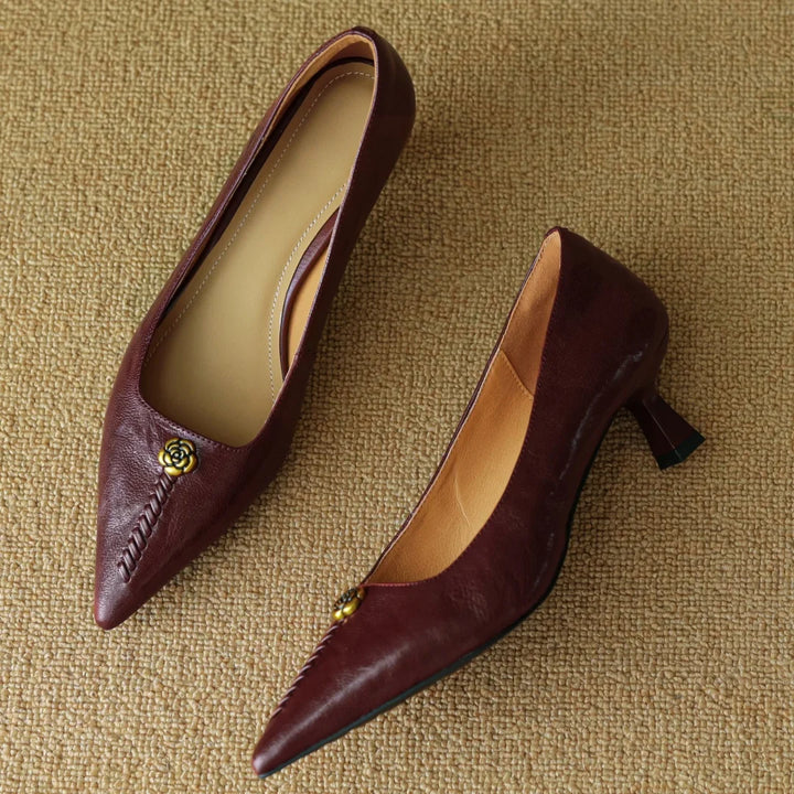 Mila Hart Leather Heels