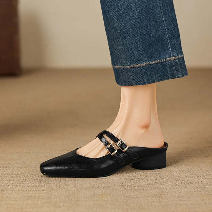 Renelle Genuine Leather Mules