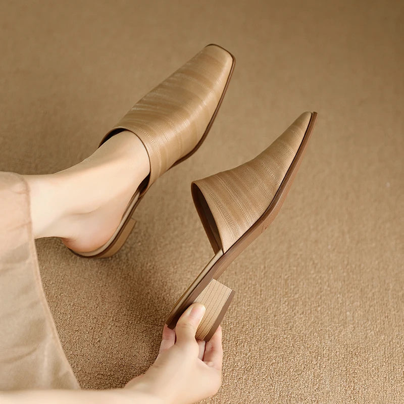 Melrose Genuine Leather Mules