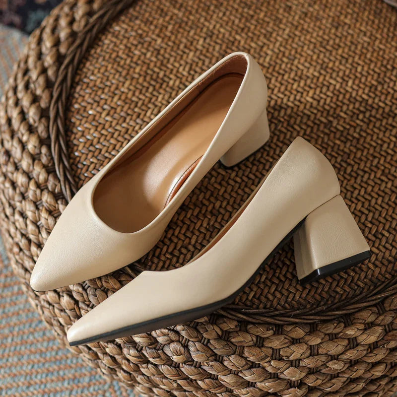 Madeline Leather Heels
