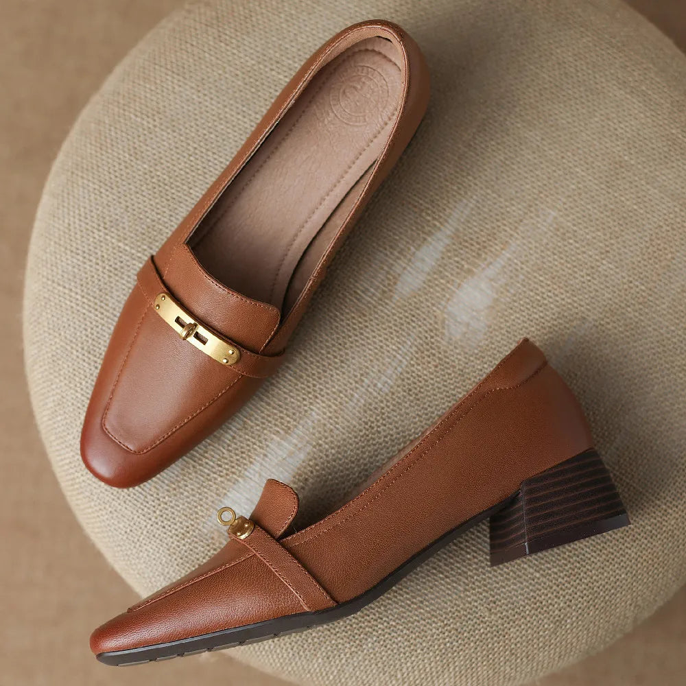 Marcella Genuine Leather Heels