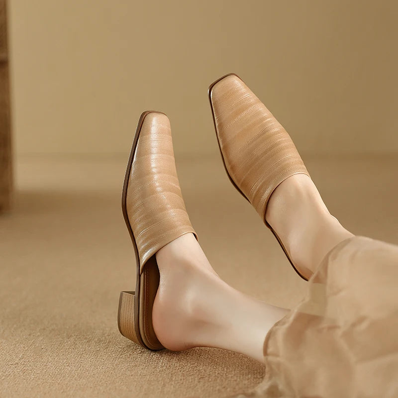 Melrose Genuine Leather Mules