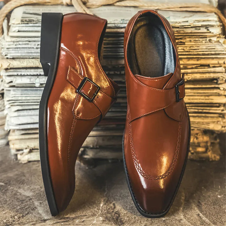 Vicenza Leather Monk Strap Loafers