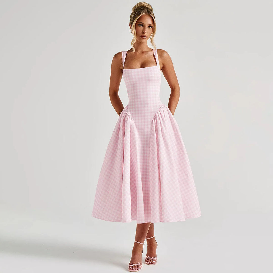 Alina Plaid Dress