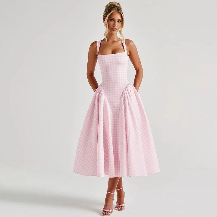Alina Plaid Dress