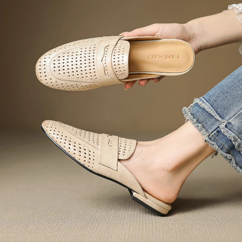 Lindos Leather Mules