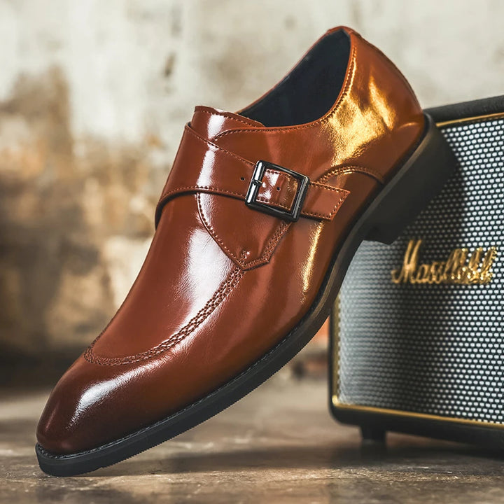 Vicenza Leather Monk Strap Loafers
