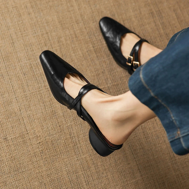 Renelle Genuine Leather Mules